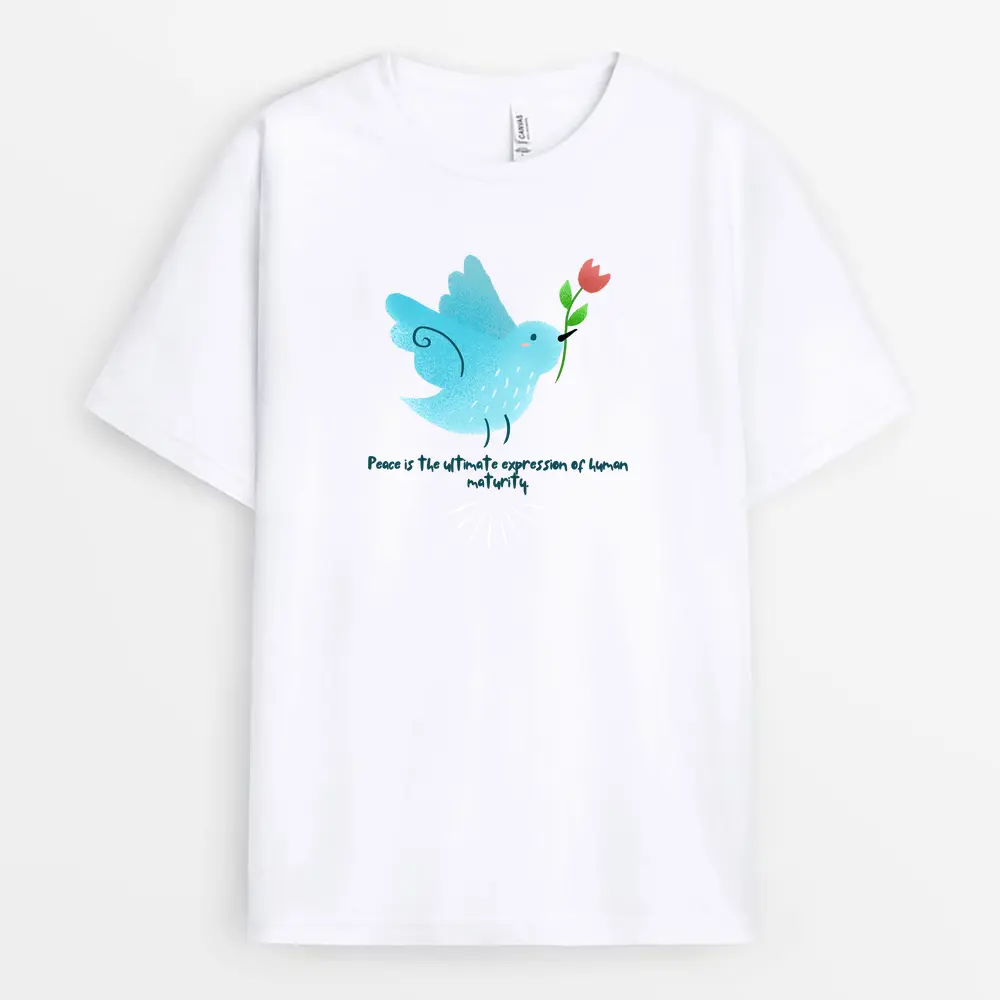 Peace Is Not A Season Its A Way Of Life Printed T-Shirt - White