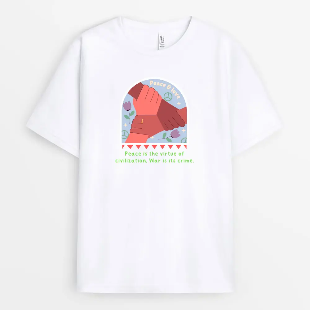 It Is Not Enough To Win A War It Is More Important To Organize The Peace Printed T-Shirt - White